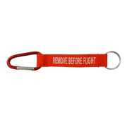 Nyckelband - REMOVE BEFORE FLIGHT - Röd/Vit - Karbinhake - Action King