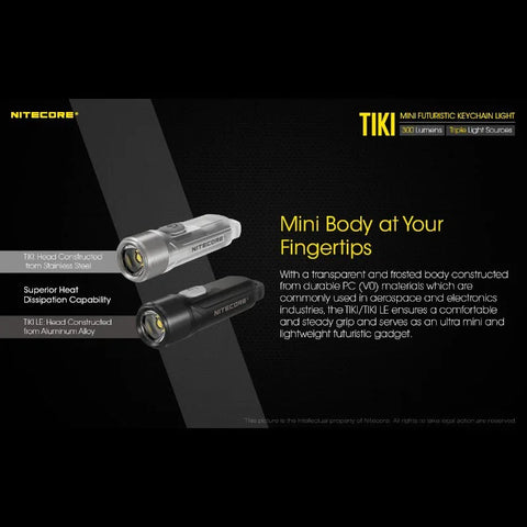 Nitecore TIKI Nyckelringslampa USB-C - 300lm