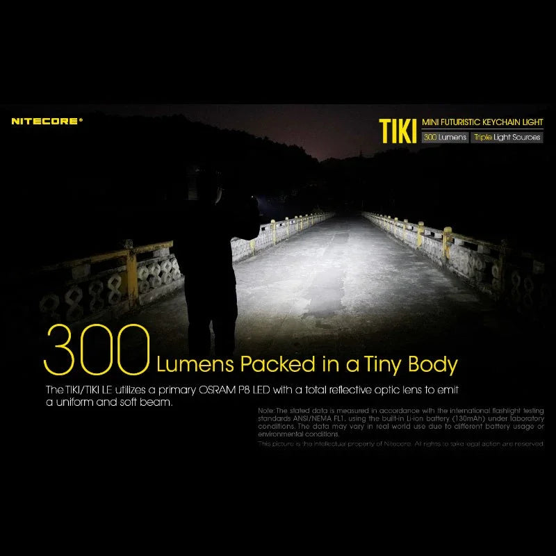 Nitecore TIKI Nyckelringslampa USB-C - 300lm - Action King