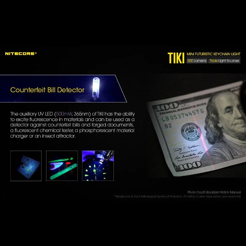 Nitecore TIKI Nyckelringslampa USB-C - 300lm - Action King