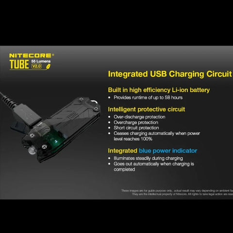 Nitecore TUBE V2.0 Nyckelringslampa - Orange - 55lm