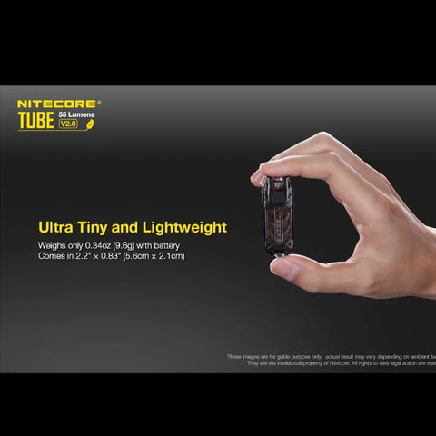 Nitecore TUBE V2.0 Nyckelringslampa - Orange - 55lm