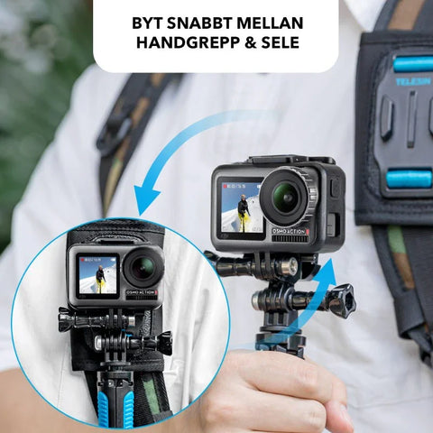 Snabbfäste till GoPro mfl. - "J Hook" - Dubbel