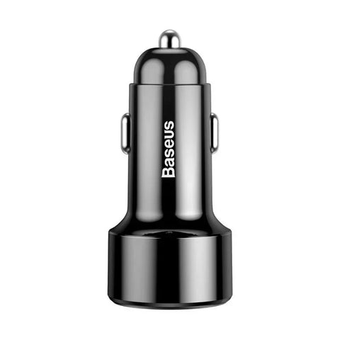 Baseus Magic Car - Snabbladdare Bil QC4+ / PD 45W - 2xUSB Typ A/C - Svart med display