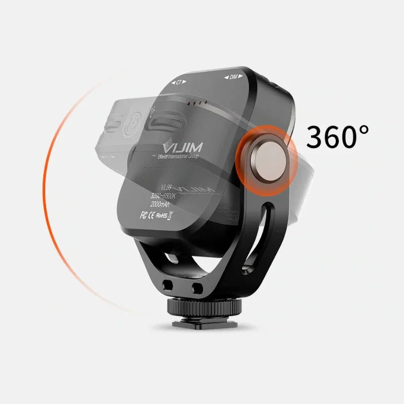 Ulanzi VIJIM VL66 Belysning LED för foto / video - 2000mAh internt batteri - 800lm - Action King