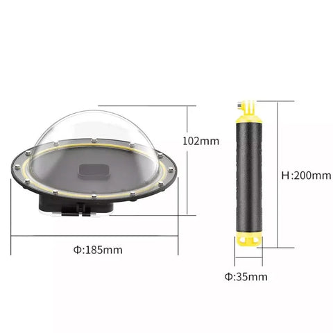 Dome Port 6" till GoPro Hero13/12/11/10/9 Black - Kit