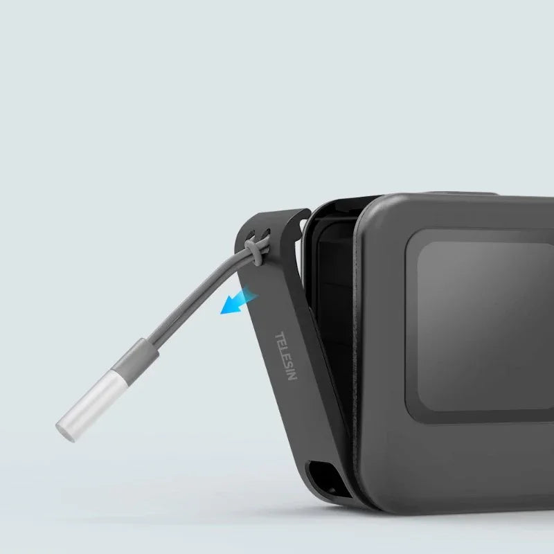 Telesin Batterilucka med genomföring USB till GoPro Hero13/12/11/10/9 Black - Action King