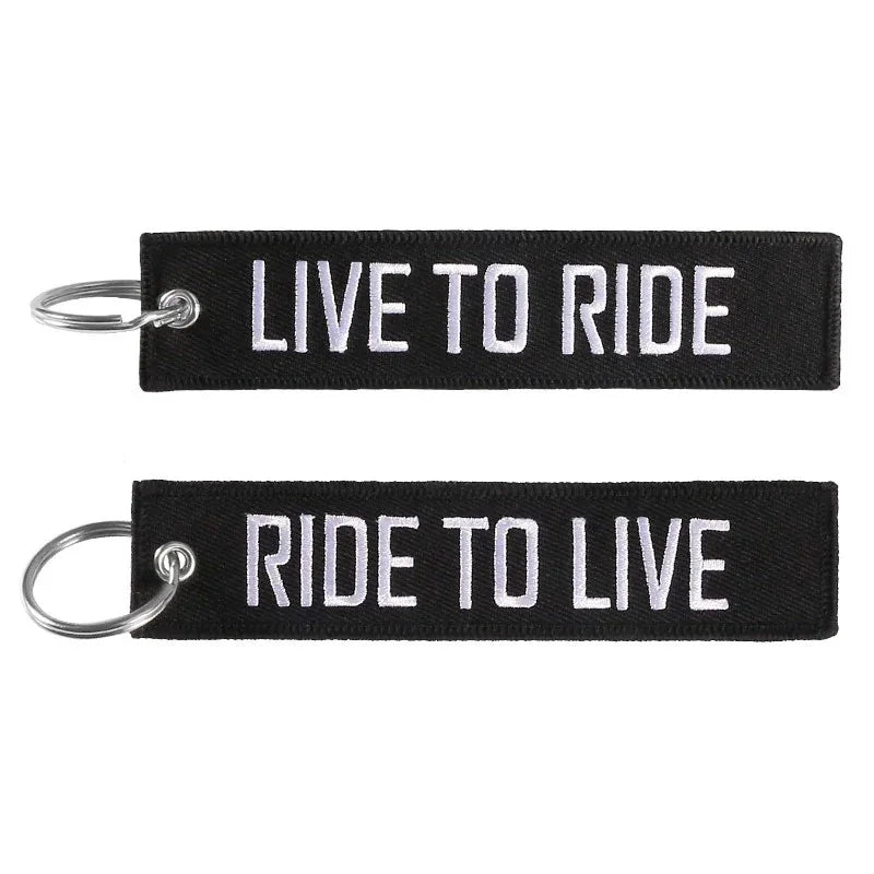 Nyckelband - RIDE TO LIVE / LIVE TO RIDE - Svart/Vit - Action King
