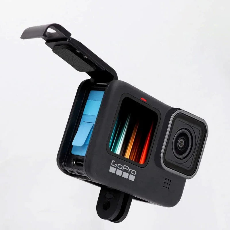 Batterilucka med genomföring USB till GoPro Hero12/11/10/9 Black - Aluminium - Action King