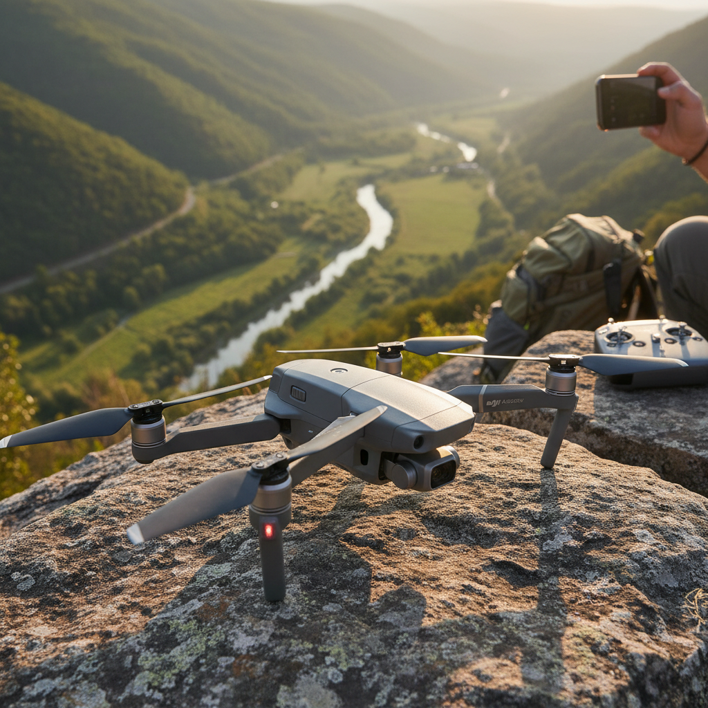 Master Airscrew - DJI Air 3 / Air 3S Stealth Upgrade Propellers - Propeller till DJI Air 3 / Air 3S - Svart - Kit 4-Pack (Produktbild (vinkel))