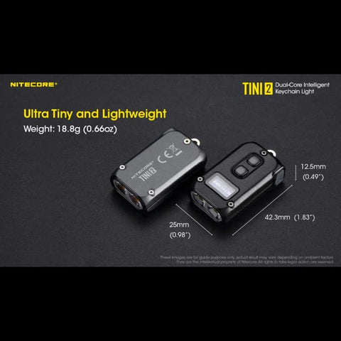 Nitecore TINI2 Nyckelringslampa - Svart - 500lm