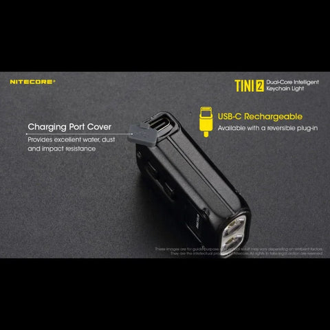 Nitecore TINI2 Nyckelringslampa - Svart - 500lm