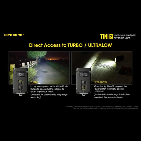 Nitecore TINI2 Nyckelringslampa - Svart - 500lm