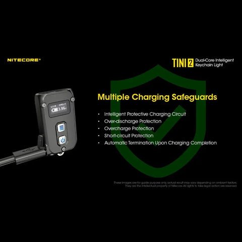 Nitecore TINI2 Nyckelringslampa - Svart - 500lm
