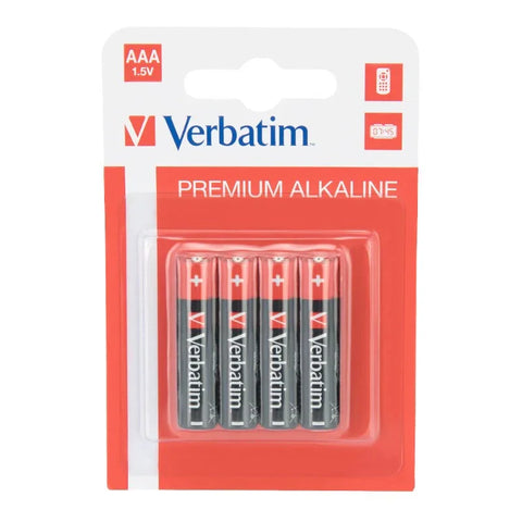 Verbatim Premium Alkaline AAA - LR03 Batteri, 1.5v - 4-Pack