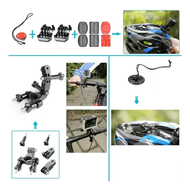 50 i 1 tillbehörskit / 50 tillbehör GoPro / stor förvaringsväska - Action King