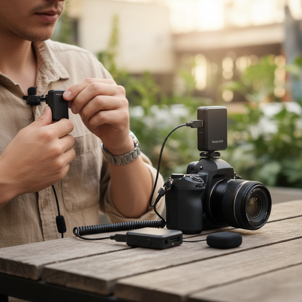 Godox MoveLink II M1 Wireless Lavalier Microphone System with Transmitters and Receiver for DSLR Cameras and Camcorders (Black) (Detaljbild)