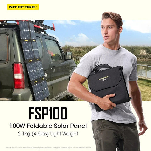Nitecore FSP100 Foldable Solar Panel 100W - Portabelt Solpanel 100W