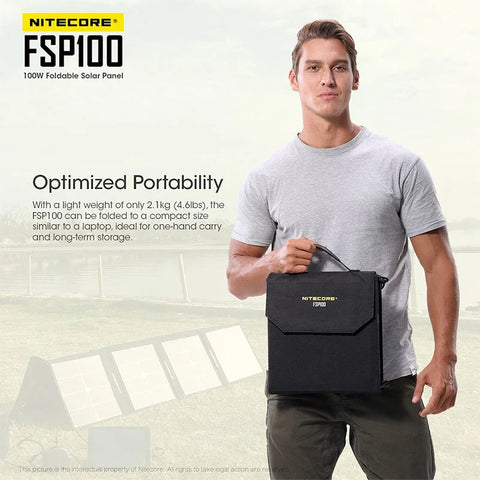Nitecore FSP100 Foldable Solar Panel 100W - Portabelt Solpanel 100W