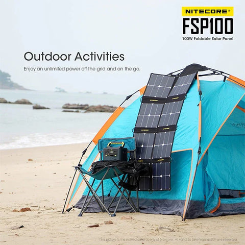 Nitecore FSP100 Foldable Solar Panel 100W - Portabelt Solpanel 100W