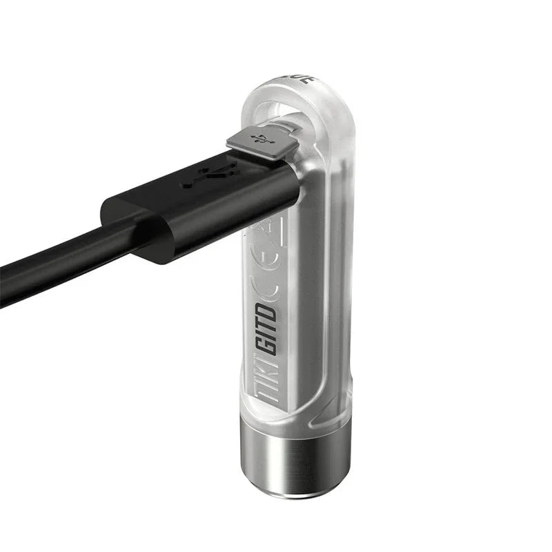 Nitecore TIKI GITD Blue Nyckelringslampa USB-C - 300lm - Action King