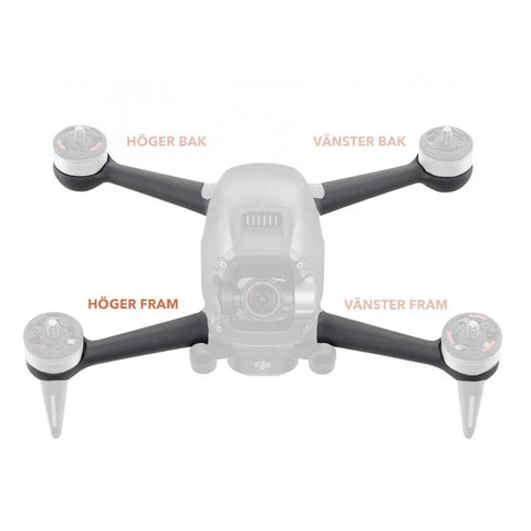 Motorarm till DJI FPV - Höger Fram