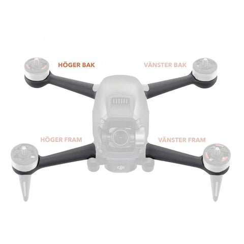 Motorarm till DJI FPV - Höger Bak