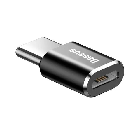 Baseus Adapter Micro-USB till USB-C - Svart