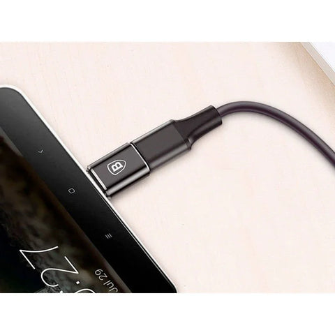 Baseus Adapter Micro-USB till USB-C - Svart
