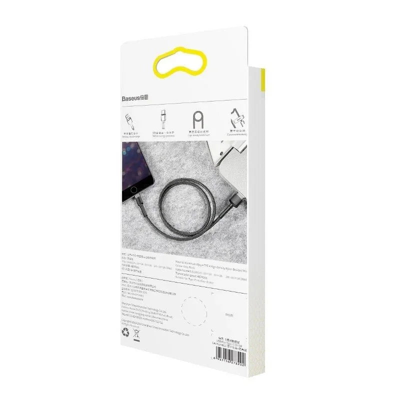 Baseus Cafule USB-A - Lightning Kabel, 2.4A, 0.5m - Svart - Action King