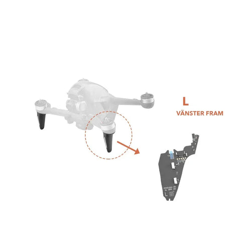 Antenn för frontben till DJI FPV - Vänster