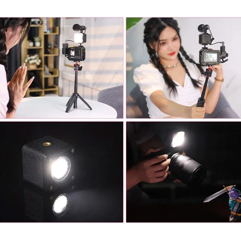 Ulanzi L2 Cute Light Vattentät Belysning LED för foto / video - 800mAh internt batteri - 1000 Lux - Kit - Action King