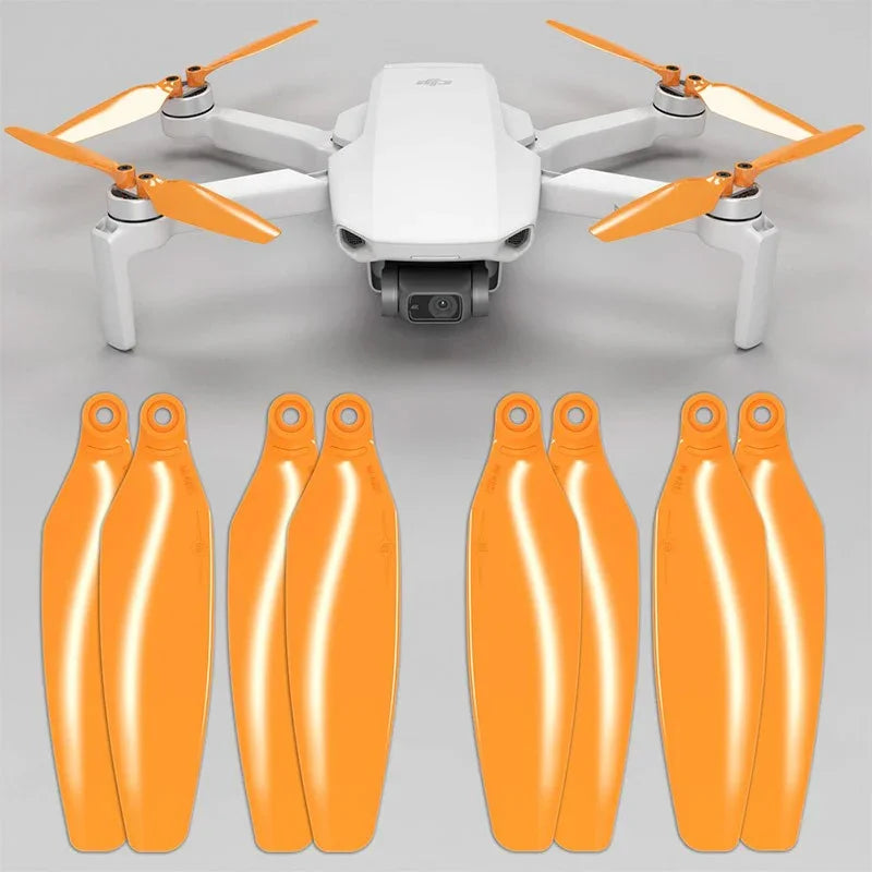 Master Airscrew - DJI Mini 2 / SE / 4K Stealth Upgrade Propellers - Propeller till DJI Mini 2 / SE / 4K - Orange - Kit 4-Pack - Action King