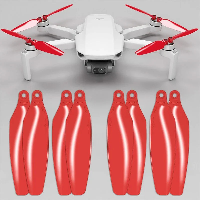 Master Airscrew - DJI Mini 2 / SE / 4K Stealth Upgrade Propellers - Propeller till DJI Mini 2 / SE / 4K - Röd - Kit 4-Pack - Action King
