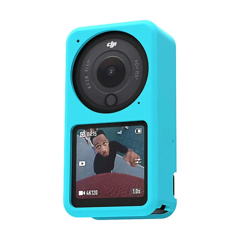 Telesin Silikonskal / fodral till DJI Action 2 med tillbehör - Blå - Action King