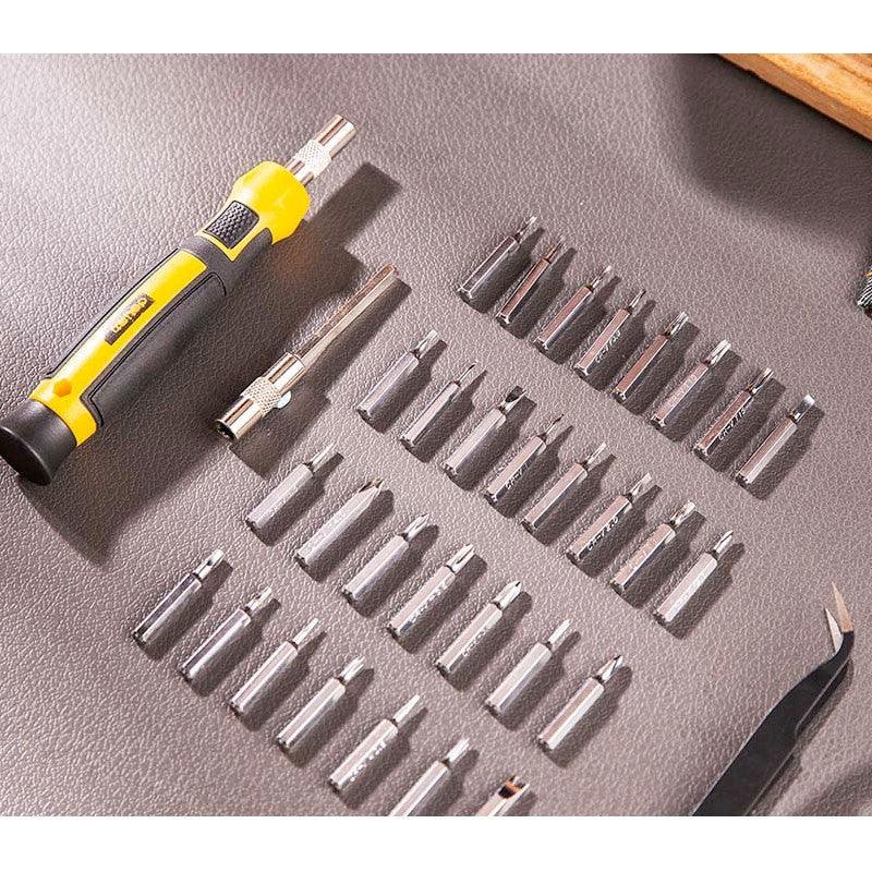 Deli Verktygskit 33 delar - Skruvmejslar / Bits i praktiskt fodral - EDL1033D - Action King