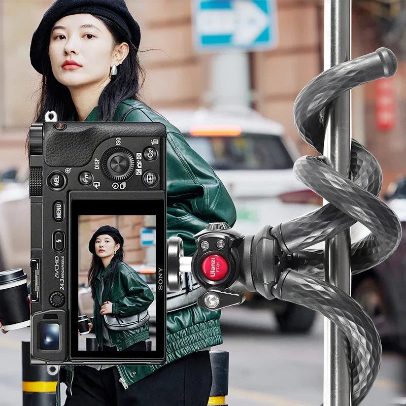 Ulanzi FT-01 Tripod flexibelt 360 grader kulledshuvud 1/4" skruv / Mobilhållare / Tillbehörssko - Bläckfisk - Action King