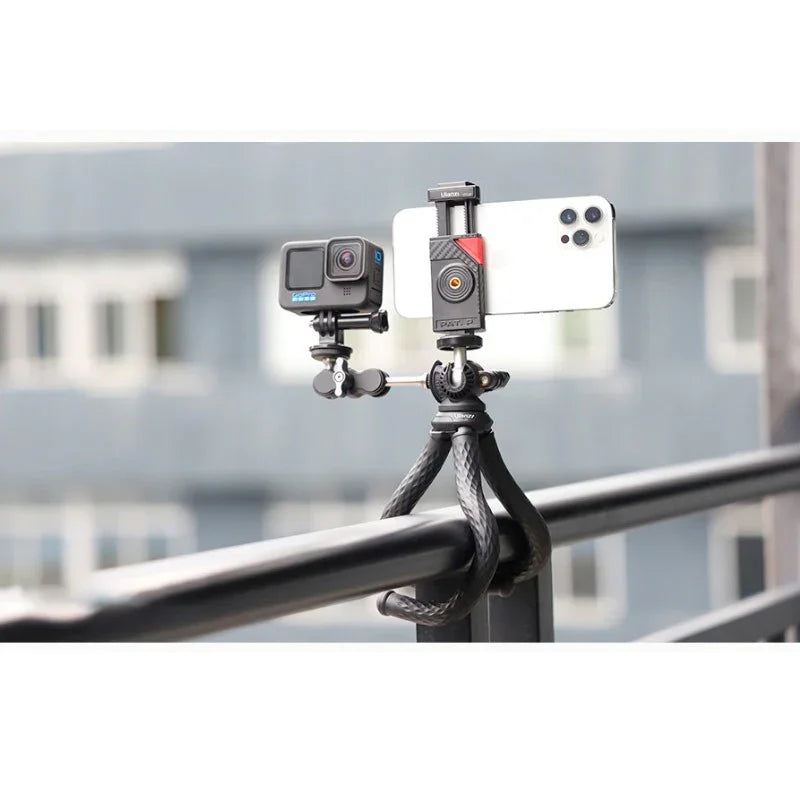 Ulanzi FT-01 Tripod flexibelt 360 grader kulledshuvud 1/4" skruv / Mobilhållare / Tillbehörssko - Bläckfisk - Action King