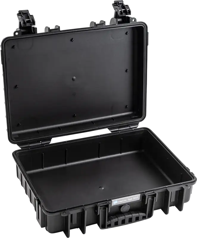 Black empty skyddsväska för professionellt bruk