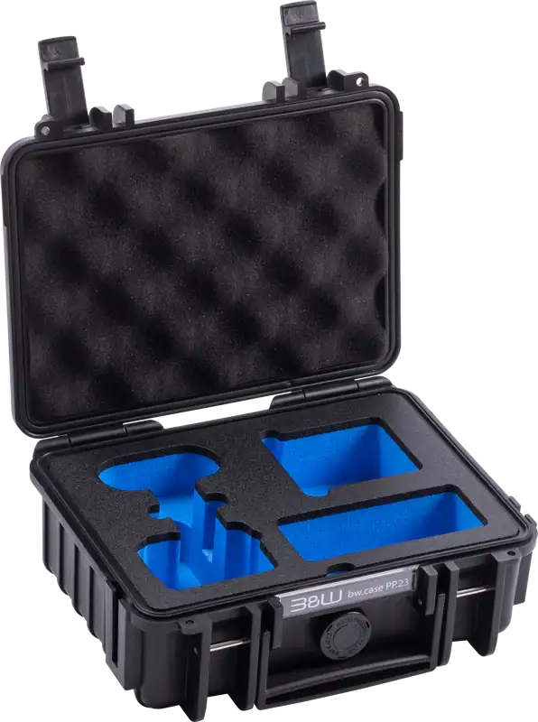 Insta360 GO3S väska i hårt fodral, svart, för säker förvaring och transport av din kamera och tillbehör.