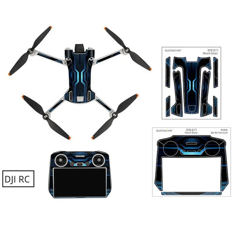 Klistermärke / Skin till DJI Mini 3 Pro + RC - Mech