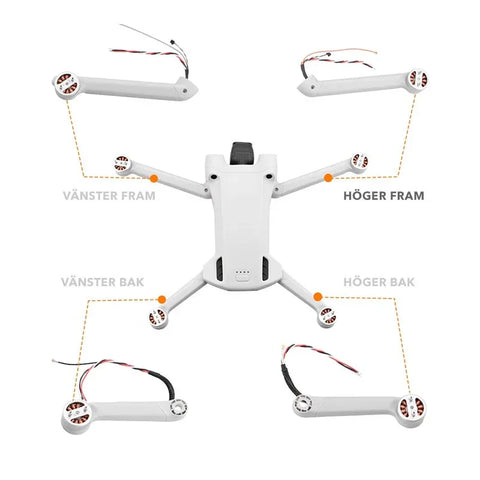 Motorarm till DJI Mini 3 Pro - Höger Fram