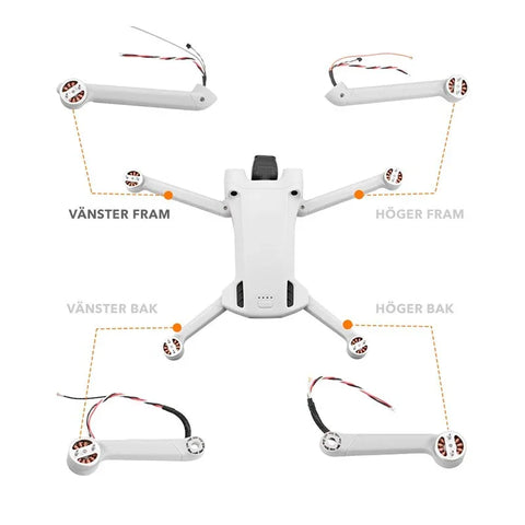 Motorarm till DJI Mini 3 Pro - Vänster Fram