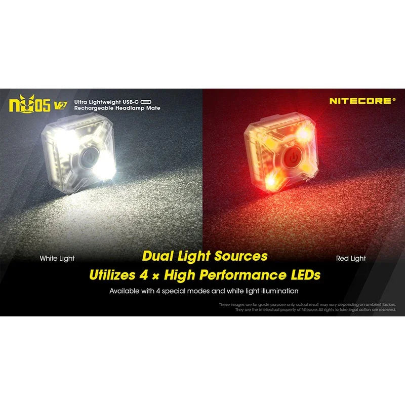Nitecore NU05 V2 Headlamp Mate - 40lm - Action King
