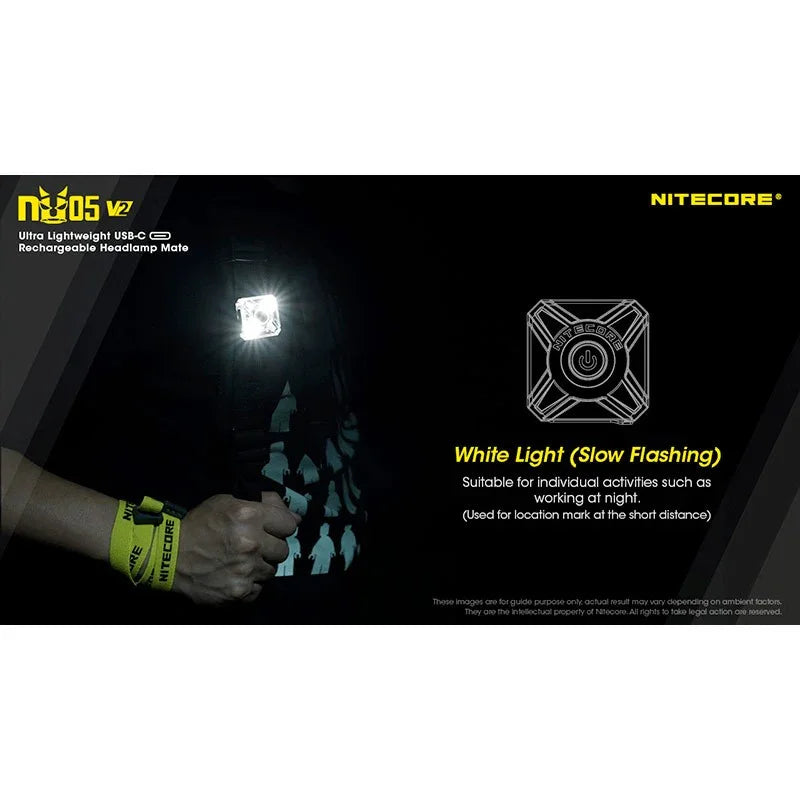 Nitecore NU05 V2 Headlamp Mate - 40lm - Action King