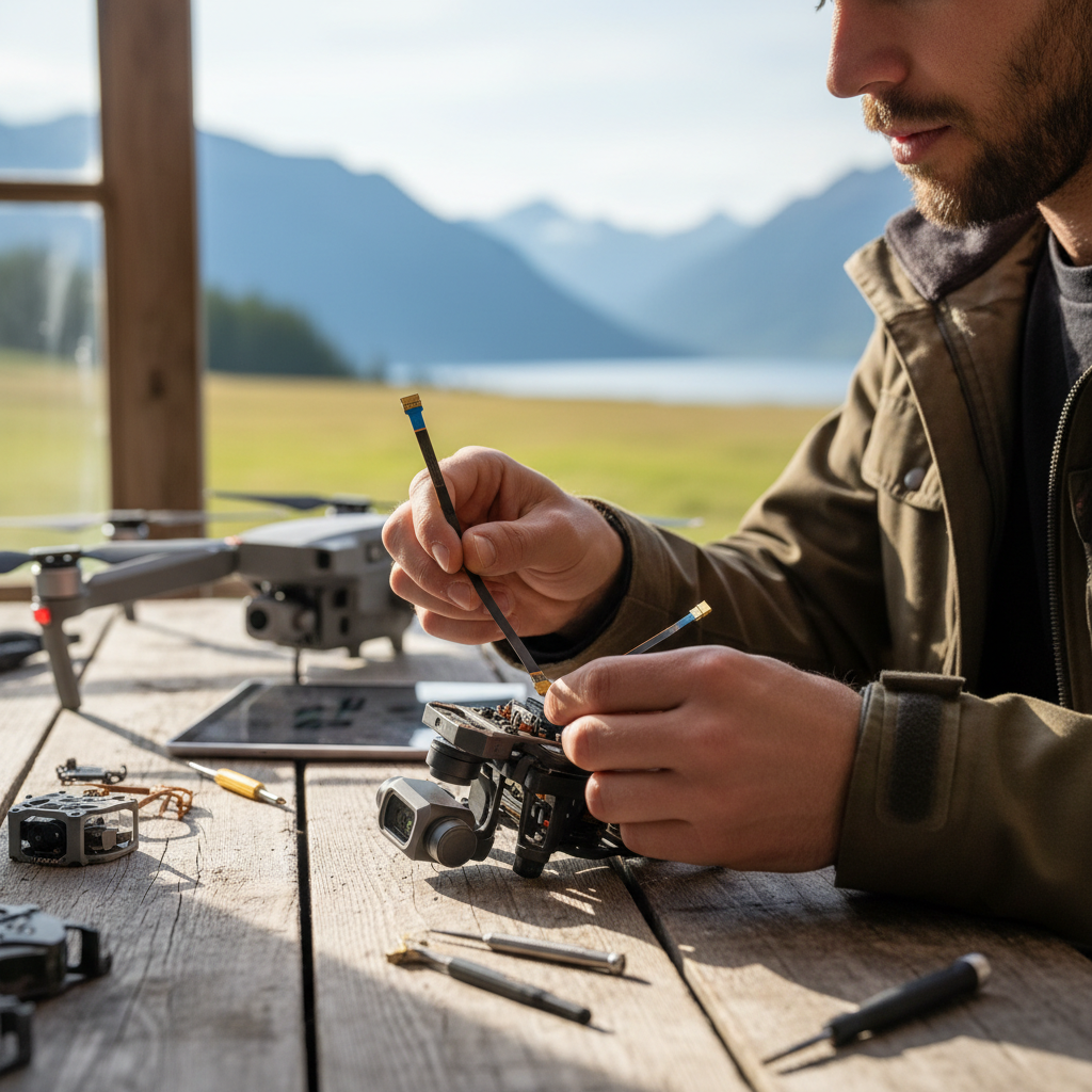 DJI Air 3 Gimbalkabel för Optimal Drönarprestanda (Produktbild (vinkel) ⚠️)