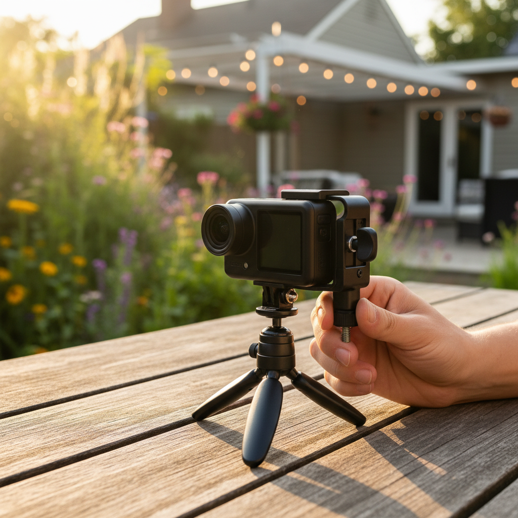 Adapter Osmo Pocket 2 till GoPro-fäste och 1/4" skruvfäste inkl. låsskruv (Miljöbild)
