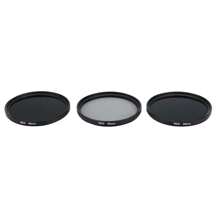 JUNESTAR Proffesional 58mm Lens Filter ND Filter Kits (ND2 + ND4 + ND8) for GoPro & Xiaomi Xiaoyi Yi & SJCAM Sport Action Camera - Action King
