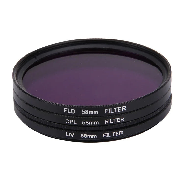JUNESTAR 3 in 1 Proffesional 58mm Lens Filter(CPL + UV + FLD / Purple) for GoPro & Xiaomi Xiaoyi Yi Sport Action Camera - Action King