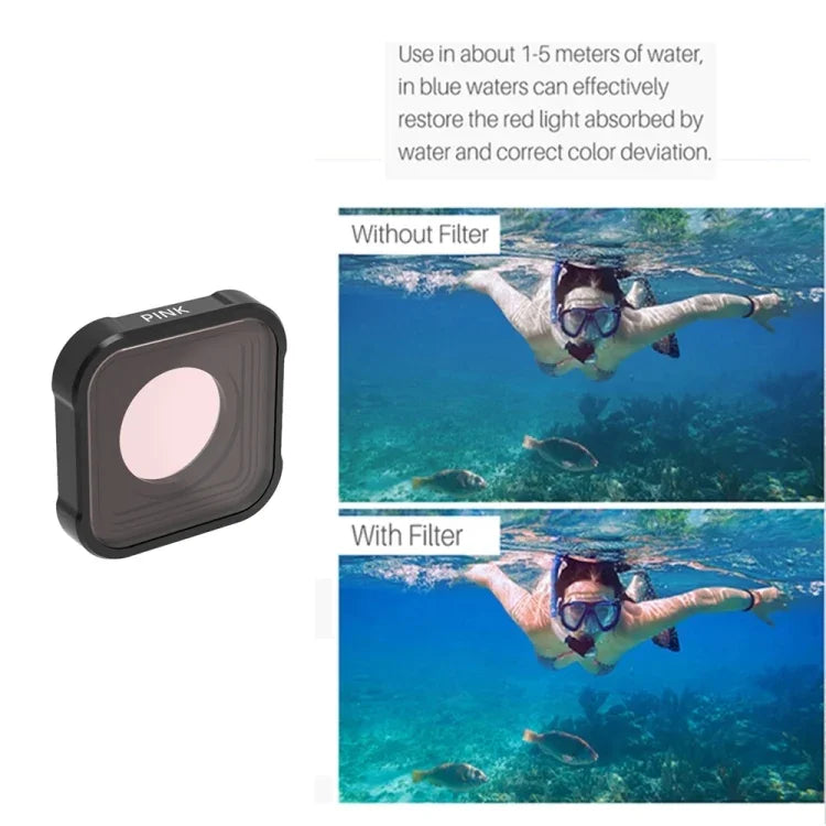 JSR KB Series Diving Color Lens Filter for GoPro HERO13 Black /12 Black /11 Black /10 Black /9 Black - Action King